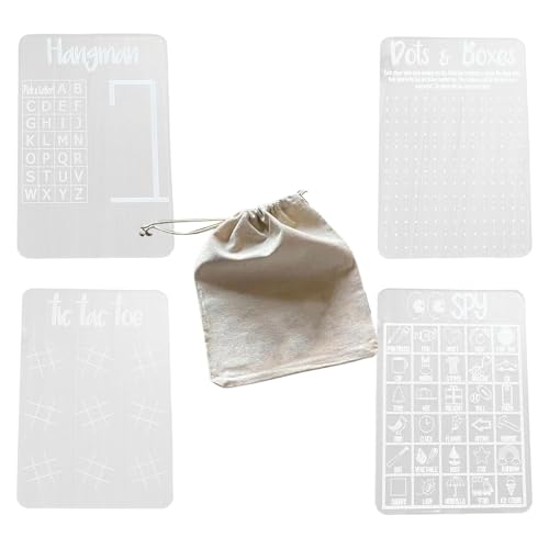Brettspiel trockener Eroberung, Dry -Löschen -Brettspiele für Kinder,Portable 4x Erose -Brettspiel Acryl - Wiederverwendbare klare Tabletop Bildungsreise Family Party Fun Spielzeug für Kinder, Erwachs von Generisch
