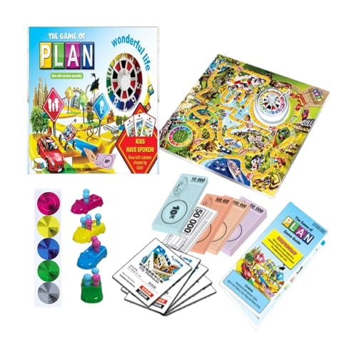 Brettspielleben | Indoor-Spiel „Reise des Lebens“ für Kinder - Interaktives, entscheidungsrelevantes, lehrreiches Familienbrettspiel für Kinder und Teenager, Indoor-Spiel für 2–4 Spieler von Generisch