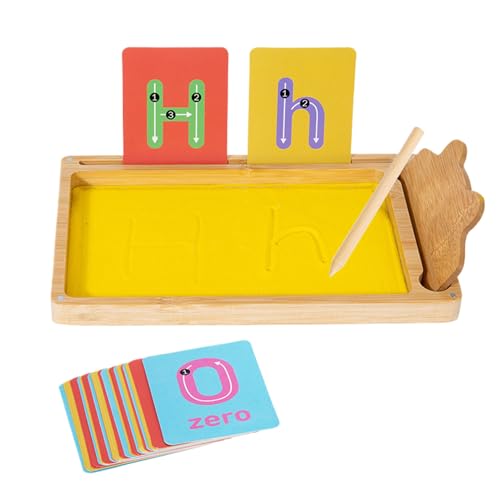 Briefenformation Sandschale, Sandschreiberschale - Klassenzimmer Alphabet Schreiben Sandschalen - Briefbildung Spiel, sensorisches Rechtschreibspielzeug, Feinmotorik -Fähigkeiten für Kinder Lernen zu von Generisch