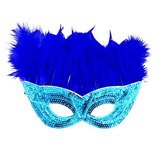 Brille, Karnevals-Outfit für Damen, bunte Federn, Ball-Kostüm, Karnevals-Dekorationen, Party-Kostüme, Maske, Kopfbedeckung von Generisch