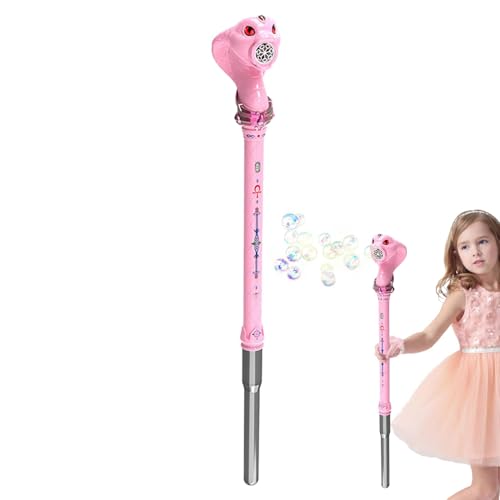Bubble Stick, Tragbarer Blasenbläser mit Schlangenkopf, Elektrischer Blasenstab für Kinder, automatische Blasenmaschine mit bunten LED-Lichtern von Generisch