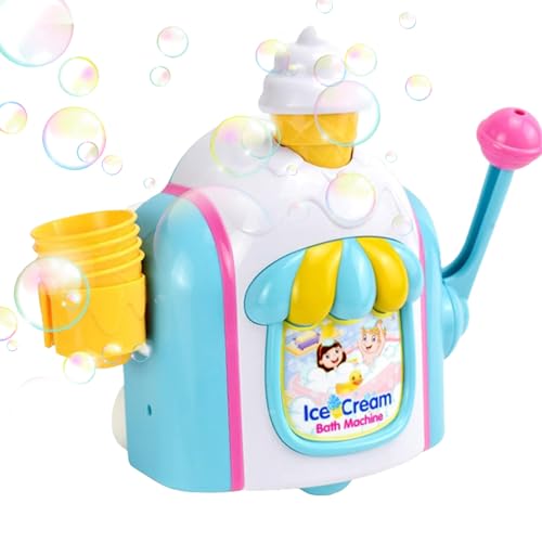 Bubble Sundae Play Set - Kreativer Badezettel -Sputer -Kinder, farbenfrohe vorgetäuschte Dessert -Schaumschöpferhandpumpe | Interaktives Wasserspaß -Accessoire, Badewanne Unterhaltung Lernen von Generisch