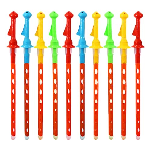 Bubble -Zauberstäbe, Bubble | 10 Stücke und Leckdosen -Cartoon -Bubble Sticks - Sport- und Outdoor -Spielspielzeug für Weihnachten, Muttertag oder Valentinstag von Generisch