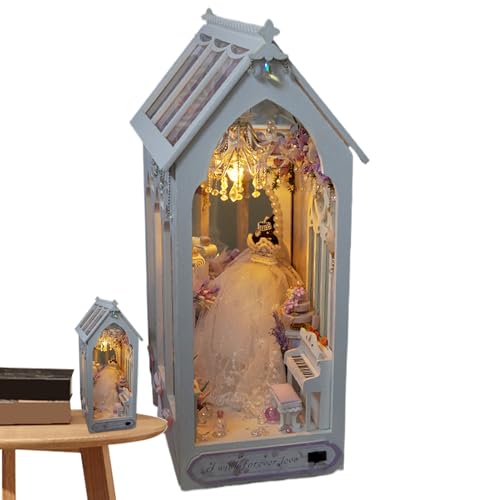 Buch Nook, Buch Nook Decor, Bücherregal -Buchend, 3D -Puzzle -Buchend mit LED -Licht, atives Bücherregalzubehör für das Studium von Generisch