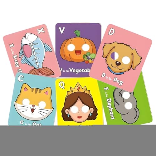 Buchstabenkarten,26-teilige Lernkarten für Buchstaben - Tierisches Spielzeug Lernspiel Für Kinderzimmer Unterricht Zuhause von Generisch