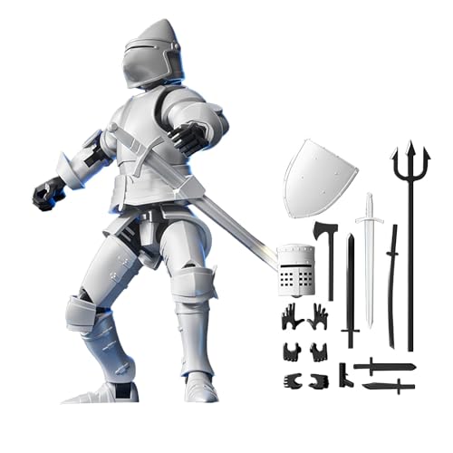 Büro Ordnung Aufbewahrung Fünf Generationen von Gelenkpuppen, mittelalterliche, schwere Soldaten, handgefertigte Ornamente Dinosaurier Basteln Holz (A, 14.4X6.5cm) von Generisch