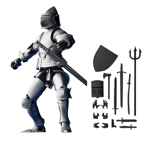 Büro Ordnung Aufbewahrung Fünf Generationen von Gelenkpuppen, mittelalterliche, schwere Soldaten, handgefertigte Ornamente Dinosaurier Basteln Holz (B, 14.4X6.5cm) von Generisch