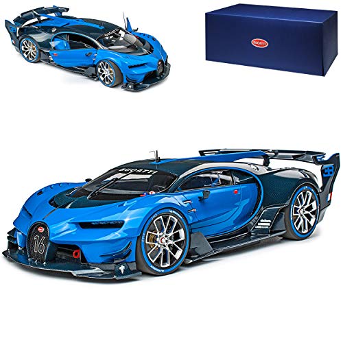 Bugatti Chiron Vision GT Gran Turismo Coupe Blau mit Schwarz Ab 2016 70986 1/18 AutoArt Modell Auto Bugatti Chiron Vision GT Gran Turismo Coupe Blau mit Schwarz Ab 2016 70986 1/18 AutoArt Modell Auto von Generisch