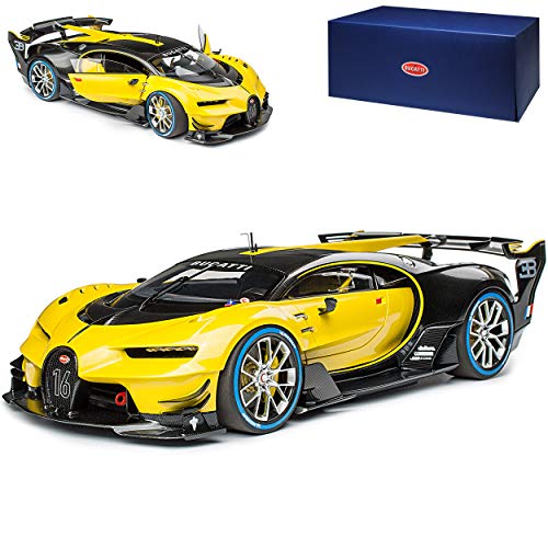 Bugatti Chiron Vision GT Gran Turismo Coupe Gelb mit Schwarz Ab 2016 70989 1/18 AutoArt Modell Auto von Generisch