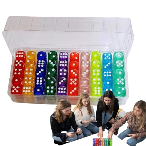 Bulk-Würfel-Set – Farbige Spielwürfel, Spielwürfel-Set, Barspiel-Würfel, mehrfarbige Würfel, Acryl-Würfel für Brettspiele, Würfel-Set für Würfelspiele, klares Punkt, Spielzubehör Bulk-Würfel-Set – Farbige Spielwürfel, Spielwürfel-Set, Barspiel-Würfel, mehrfarbige Würfel, Acryl-Würfel für Brettspiele, Würfel-Set für Würfelspiele, klares Punkt, Spielzubehör von Generisch
