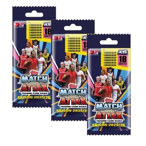 Bundesliga Sammelkarten 2025/26 | 3X Power Packs | Triple-Bundle mit je 18 Karten inkl. Limited Editions & 5 Sonderkarten pro Pack | Fußball Trading Cards Bundesliga Sammelkarten 2025/26 | 3X Power Packs | Triple-Bundle mit je 18 Karten inkl. Limited Editions & 5 Sonderkarten pro Pack | Fußball Trading Cards von Generisch