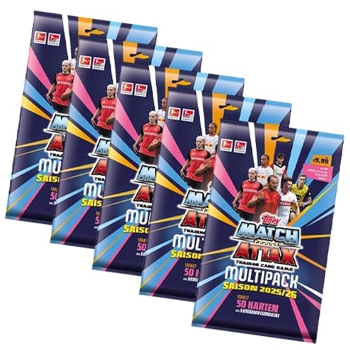 Bundesliga Sammelkarten 2025/26 | 5X Multipacks | Mega-Bundle mit je 51 Karten inkl. Limited Editions | Fußball Trading Cards Sammelset Bundesliga Sammelkarten 2025/26 | 5X Multipacks | Mega-Bundle mit je 51 Karten inkl. Limited Editions | Fußball Trading Cards Sammelset von Generisch