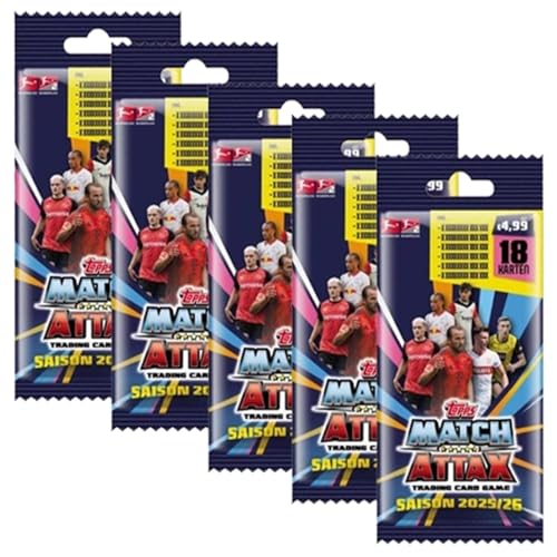 Bundesliga Sammelkarten 2025/26 | 5X Power Packs | Mega-Bundle mit je 18 Karten inkl. Limited Editions & 5 Sonderkarten pro Pack | Fußball Trading Cards Bundesliga Sammelkarten 2025/26 | 5X Power Packs | Mega-Bundle mit je 18 Karten inkl. Limited Editions & 5 Sonderkarten pro Pack | Fußball Trading Cards von Generisch