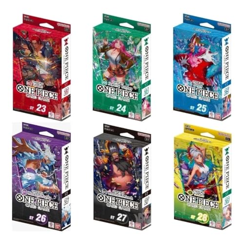 Bundle Card Game Bandai 6 One Piece Card Game Deck: ST-23 ST-24 ST-25 ST-26 ST-27 ST-28 ENG Beinhaltet 6 Booster OP-11 ENG Bundle Card Game Bandai 6 One Piece Card Game Deck: ST-23 ST-24 ST-25 ST-26 ST-27 ST-28 ENG Beinhaltet 6 Booster OP-11 ENG von Generisch
