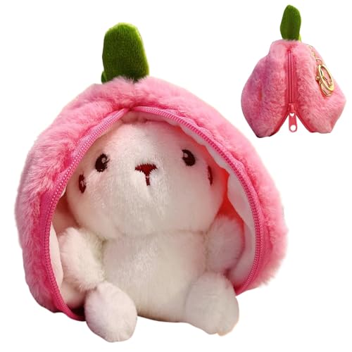 Bunny Stoffed Animal, Stoffed Bunny Bag Anhänger | Reversible gefüllte Tier Karotten Kaninchen Figur,Bequeme Touch Plüsch Bunny Puppe für Wohnzimmer, Schlafzimmer von Generisch