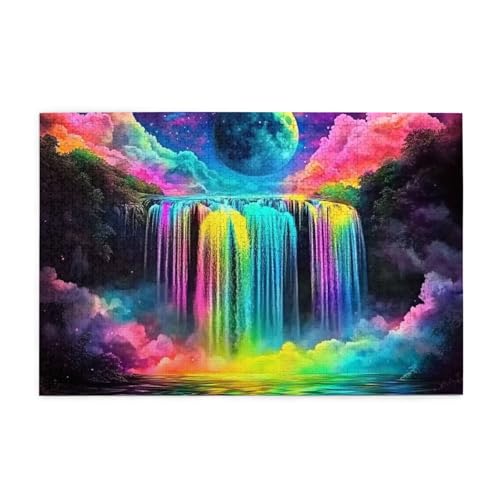 Bunte Berg-Wasserfall-Regenbogenwald-Galaxie, 1000-teiliges Puzzle für Erwachsene, Holzpuzzles für Erwachsene, Geschenke, Heimdekoration Bunte Berg-Wasserfall-Regenbogenwald-Galaxie, 1000-teiliges Puzzle für Erwachsene, Holzpuzzles für Erwachsene, Geschenke, Heimdekoration von Generisch