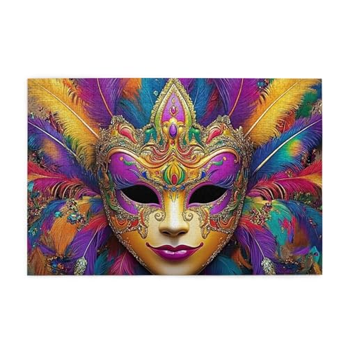 Bunte Federmaske, 1000-teiliges Puzzle für Erwachsene, Holzpuzzles für Erwachsene, Geschenke, Heimdekoration Bunte Federmaske, 1000-teiliges Puzzle für Erwachsene, Holzpuzzles für Erwachsene, Geschenke, Heimdekoration von Generisch