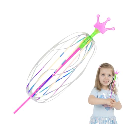Bunte Spin-Score - Tragbares Rotierendes Spielzeug | Outdoor Aktives Spielzeug, Regenbogen Bubble Stick Twirler, Interaktives Drehstab-Spielzeug, Spiele von Generisch
