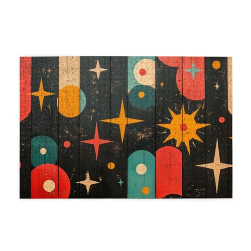 Bunte vierzackige Sterne, 1000-teiliges Puzzle für Erwachsene, Holzpuzzles für Erwachsene, Geschenke, Heimdekoration Bunte vierzackige Sterne, 1000-teiliges Puzzle für Erwachsene, Holzpuzzles für Erwachsene, Geschenke, Heimdekoration von Generisch