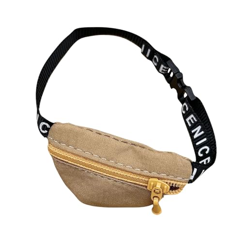 Buntes Puppenrucksack-Zubehör, interessante kleine Stofftasche, geeignet für 17 cm (10–20 cm) Puppen, Anime-Plüschtiere und süße Accessoires, süße Puppentasche (Kaffee) von Generisch