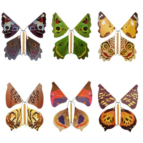 Butterfly - Flying Butterfly Fairy Toy leuchtenden Farben | Fliege Schmetterling Pupa Kinder Magic Requisiten Spielzeug | Kinderspielzeug flattern Schmetterling für Kindergärten Kindergärten Schul von Generisch