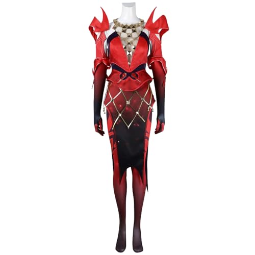COSLANDERS Scharlachrotes Hexenkostüm für Damen, Outfit, Halloween, Emporium Matron-Kostüm (Stil 1, L) von Generisch
