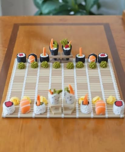 CactiChess - Aufrollbares Kaktus-Schachspiel, 3D-gedruckte Kaktus-Schreibtischdekoration, Magnetisches Klappschachbrett, Einzigartige Pflanzenförmige Figuren, Geschenk Für Kinder Und Erwachsene (B) von Generisch