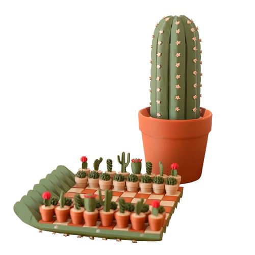 Cactichess – Tragbares Kaktus-Schach-Set, aufrollbarer Kaktus-Schachanzug, Kaktus, tragbares magnetisches Schachspiel-Set, aufrollbares 3D-Kaktus-Schach-Set, tragbares botanisches Brettspiel für Cactichess – Tragbares Kaktus-Schach-Set, aufrollbarer Kaktus-Schachanzug, Kaktus, tragbares magnetisches Schachspiel-Set, aufrollbares 3D-Kaktus-Schach-Set, tragbares botanisches Brettspiel für von Generisch