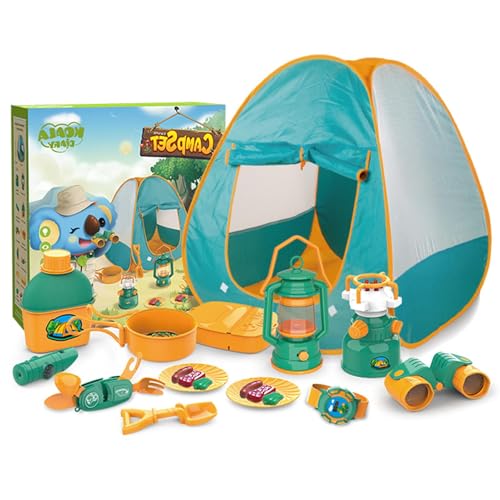 Campingplatz für Kinder, Folklare, robustes Campingzubehör, Spielzeug von | 21-teiliges Lernspiel mit einem Teleskop und spielt Küche für drinnen und draußen, die Campingplatz für Kinder, Folklare, robustes Campingzubehör, Spielzeug von | 21-teiliges Lernspiel mit einem Teleskop und spielt Küche für drinnen und draußen, die von Generisch