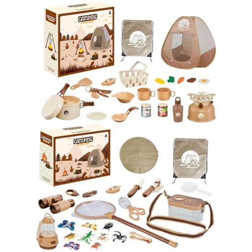 Campingspielzeug für Kinder, Campingspielzeug zum Spielen, Tragbares Campingzelt, Rollenspiel-Küchenspielzeug, Realistisches Outdoor-Lagerfeuer-Spielzeugset, Picknick-Utensilien für Geburtstag, Weihna Campingspielzeug für Kinder, Campingspielzeug zum Spielen, Tragbares Campingzelt, Rollenspiel-Küchenspielzeug, Realistisches Outdoor-Lagerfeuer-Spielzeugset, Picknick-Utensilien für Geburtstag, Weihna von Generisch