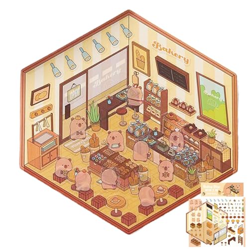 Capybara Aufkleber, 3D-Cartoon-Tier-Aufkleber, wiederverwendbar, lustiges Tagebuch, Kunst-Bastelbedarf, niedliche Hausdekorationsaufkleber für Kinder und Erwachsene, Scrapbooking, Buch, Laptop, 12,5 x Capybara Aufkleber, 3D-Cartoon-Tier-Aufkleber, wiederverwendbar, lustiges Tagebuch, Kunst-Bastelbedarf, niedliche Hausdekorationsaufkleber für Kinder und Erwachsene, Scrapbooking, Buch, Laptop, 12,5 x von Generisch