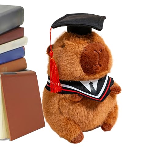 Capybara Plüschtier - Capybara-Andenken - Graduierung Capy Bara - Plüsch-Dekoration Mit hutt Für Die Feier Von High School, College, jungenn Und Mädchen Kuscheltier Dekoration hutt Für Mädchenzimmer von Generisch