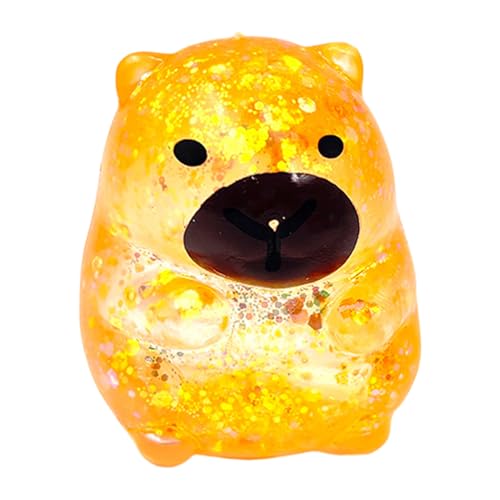 Capybara-Spielzeug – Anti-Stress-Bälle | Taktiles Stressabbau-Spielzeug | Weiches Quetschzubehör Für Kinder Und Erwachsene | Süßes Quetschspielzeug, Entspannung, Vielseitig Einsetzbar von Generisch