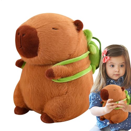 Capybara Stofftier Groß, 33cm Capybara Kuscheltier Mit Schildkröte Rucksack, Wasserschwein Kuscheltier, Simulation Tier Capybara Puppen, Capybara-Stofftier, Gefüllter Capybara Für Geburtstagsgeschenk Capybara Stofftier Groß, 33cm Capybara Kuscheltier Mit Schildkröte Rucksack, Wasserschwein Kuscheltier, Simulation Tier Capybara Puppen, Capybara-Stofftier, Gefüllter Capybara Für Geburtstagsgeschenk von Generisch