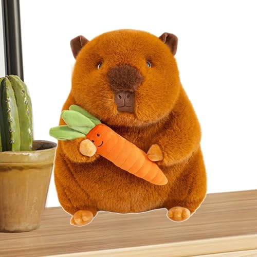 Capybara Stuffed Animal, Capybara | Capybara Plush Kissen Puppe Halten Gemüse | Gefüllte Tier werfen Plüsch für Tablette, Esszimmer, Schlafzimmer, Sofa von Generisch