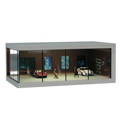 Car Model Displinet Cabinet, Clear Box für Spielzeugauto,Staubsicherer LED -Displayschrank | Realistischer Parkplatz, stapelbarer Fahrzeugspielzeugorganisator mit Licht für den Sammler Car Model Displinet Cabinet, Clear Box für Spielzeugauto,Staubsicherer LED -Displayschrank | Realistischer Parkplatz, stapelbarer Fahrzeugspielzeugorganisator mit Licht für den Sammler von Generisch