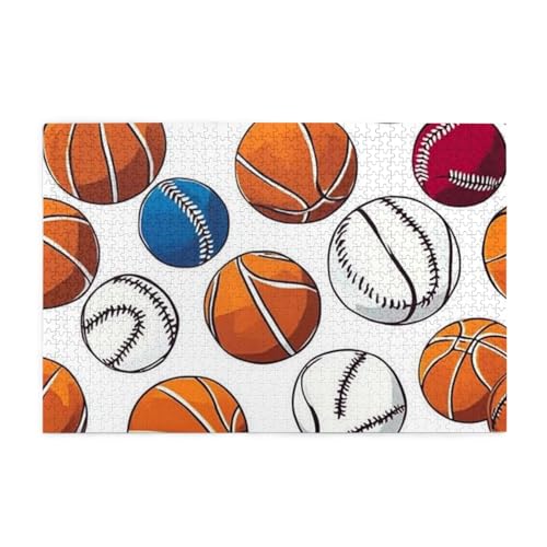 Cartoon Basketball, Fußball, 1000 Teile Puzzles für Erwachsene, Holzpuzzles für Erwachsene, Geschenke, Wohnkultur Cartoon Basketball, Fußball, 1000 Teile Puzzles für Erwachsene, Holzpuzzles für Erwachsene, Geschenke, Wohnkultur von Generisch