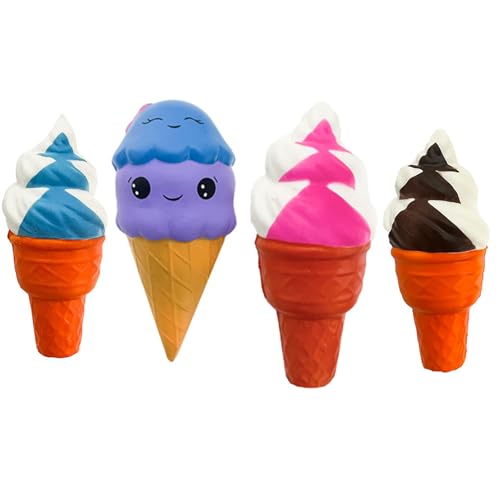 Cartoon Eiscreme Frucht Squishy Spielzeug, Stressabbau Mit Ungiftigem Squishy-Spielzeug, Simulations-Stressbälle, Füll- Und Druckgel, Süßes (Eiscreme) von Generisch