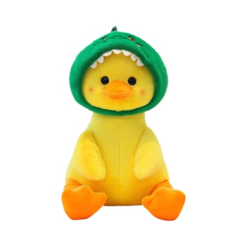 Cartoon Gelbes Stofftier mit Hut Gelbe Puppe Süße Puppe Dekokissen Kissen Schmuck Puppe Geburtstag Stofftier Kuscheltier Lernspielzeug Plüschtier (A, 25cm) von Generisch