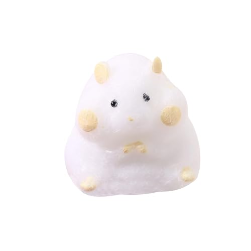 Cartoon Hamsterspielzeug aus Silikon für Stressabbau und sensorisches Spielen (White, One Size) von Generisch