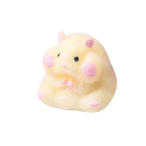 Cartoon Hamsterspielzeug aus Silikon für Stressabbau und sensorisches Spielen (Yellow, One Size) von Generisch