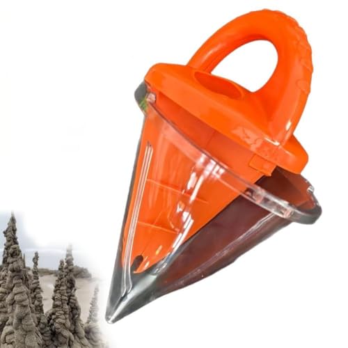 Castle Maker - Sand & Wasser Trichter Builder mit Siebschaufel, 3D Schloss Bauset, Silikon Strand Werkzeuge, Reisefreundlich für Strandabenteuer, Alle Altersgruppen Strand Set (Orange) von Generisch