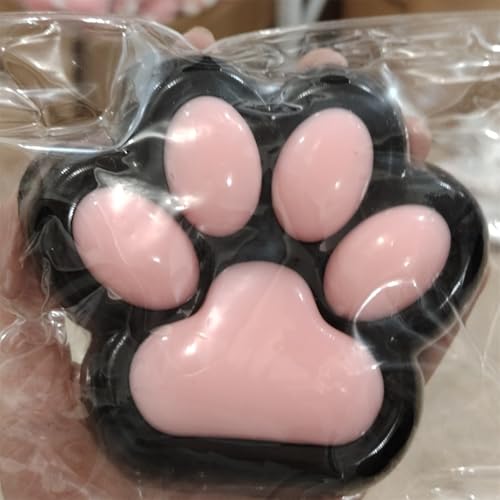 Generisch Cat Paw Squishy, Handmade Cat Paw Squishy, Giant Cat Paw Squishy Jumbo, 5 Inch Cat Paw Giant Paw Squishy Fidget Toys, Squishy Cat Paw Squeeze Toys (Black) von Generisch
