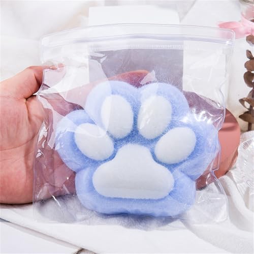 Generisch Cat Paw Squishy, Handmade Cat Paw Squishy, Giant Cat Paw Squishy Jumbo, 5 Inch Cat Paw Giant Paw Squishy Fidget Toys, Squishy Cat Paw Squeeze Toys (Blue) von Generisch