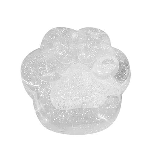 Cat Paw Squishy, Squeeze Toy Washable Squishy Cat Paws, Squishy Squeeze Toy, Cat Paws Stress Relief Fidget Toy, Katzenpfoten Form Stress Relief Toy for Children and Adults (White-1PC) von Generisch