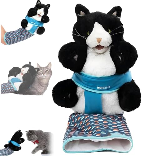 Cat Puppet Wrestler, 25CM Cat Wrestling Toy Puppet, Katzen Handpuppen Kuscheltier mit Robuster Polsterung, Katzen Plüschpuppe Interaktives Katzenspielzeug, für Hauskatzen & Katzenliebhaber Cat Puppet Wrestler, 25CM Cat Wrestling Toy Puppet, Katzen Handpuppen Kuscheltier mit Robuster Polsterung, Katzen Plüschpuppe Interaktives Katzenspielzeug, für Hauskatzen & Katzenliebhaber von Generisch
