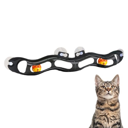 Cat Roller Ball Toy - Fenstermontierspielzeug, interaktive Katzenspur | Track -Rollspielzeug mit Bällen für aktives Indoorspiel, Saugnapf -Cup -Katzenspielzeug für Fensterunterhaltung, Ball -Track - Cat Roller Ball Toy - Fenstermontierspielzeug, interaktive Katzenspur | Track -Rollspielzeug mit Bällen für aktives Indoorspiel, Saugnapf -Cup -Katzenspielzeug für Fensterunterhaltung, Ball -Track - von Generisch