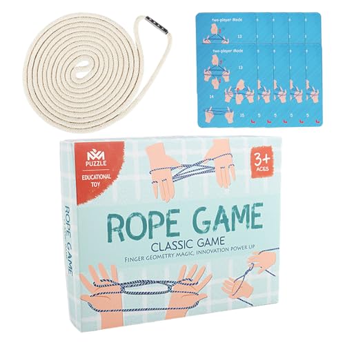 Cat's Cradle String Game, Game String von Finger, interaktives Spielzeug für Handseil-Puzzle, Handseil für pädagogische Seile für ab 3 Jahren Kinder Erwachsene von Generisch
