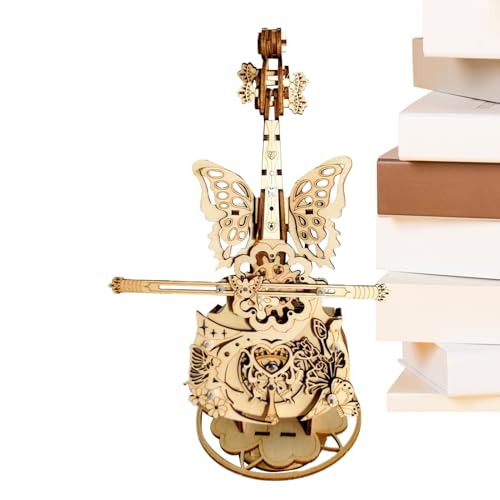 Cello - 3D -Holzmodell -Kits Für Erwachsene | Puzzle Zum Thema Musik, Cello Music Box, -Musikbox, Musikinstrument-Puzzle, Magisches -Puzzle, Mechanische Musikbox Für Juge von Generisch