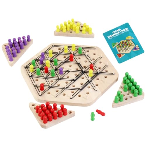 Chain Schachspiel | Elastisches Schachdreieck für Kinder und Familie | Interaktives Strategie-Puzzlespiel aus Holz, Teaser Spielzeug für 2-4 Spieler, Appren-Aktivitäten Chain Schachspiel | Elastisches Schachdreieck für Kinder und Familie | Interaktives Strategie-Puzzlespiel aus Holz, Teaser Spielzeug für 2-4 Spieler, Appren-Aktivitäten von Generisch